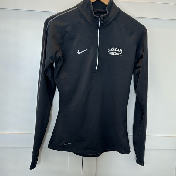 Santa Clara University Sweater Small Geometric Dri Fit Bonnies Pullover 1/4 Zip - Picture 1 of 4